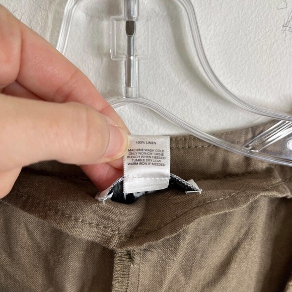 Ann Taylor Loft Women's Linen Jacket Size 4P Green Full Zip Up 3/4 Sleeve V Neck - Picture 5 of 5